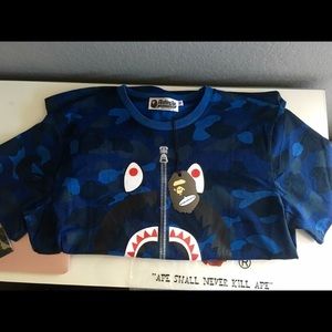 CAMO SHARK BAPE T SHIRT